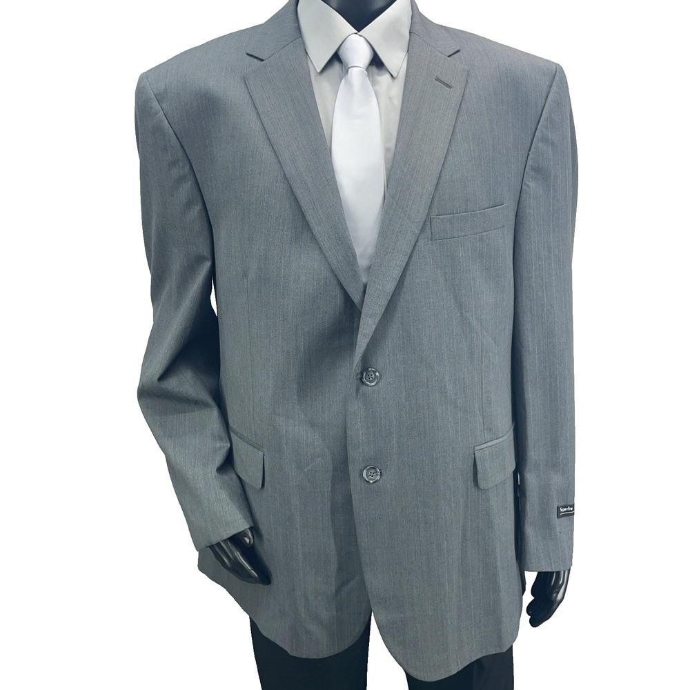 NWT Jos A Bank Executive Collection Men 48R 100%Wool Suit Jacket Sport Gray Coat